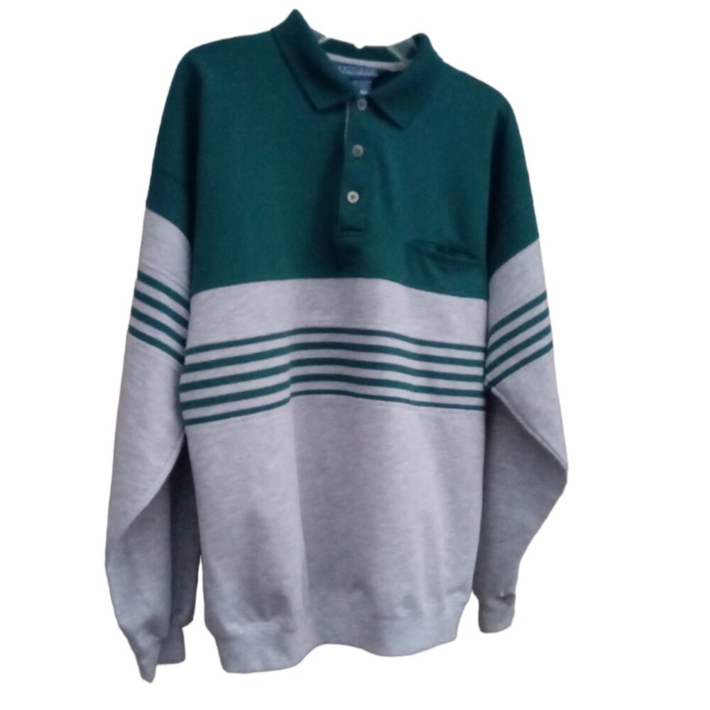 Editions by Van Heusen polo knit long sleeve shirt sz L (0064)